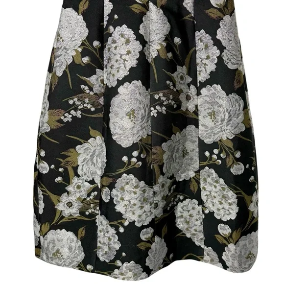 Samantha Sung Rachel‎ Dress Balconies Brocade Floral Metallic Dress Size 6 NWT